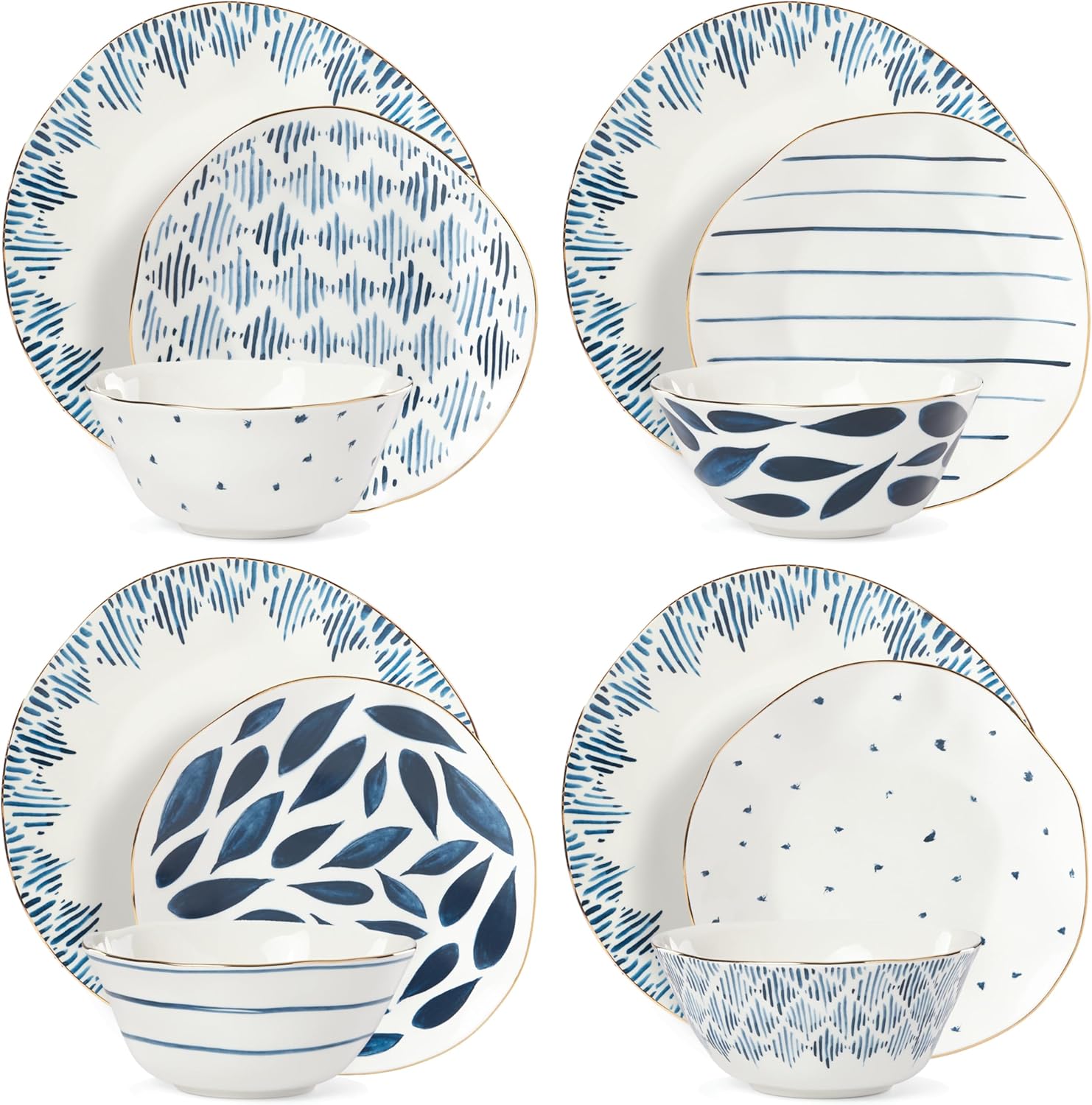 Lenox Blue Bay 12-Piece Dinnerware Set