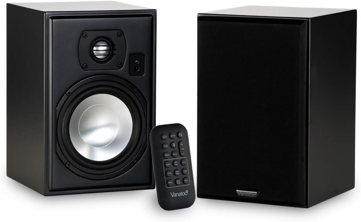 Vanatoo Transparent One Encore Powered Speakers - Bluetooth Speakers - Speakers AUX, USB, Optical, Analog - Bookshelf Speakers - PC Speakers