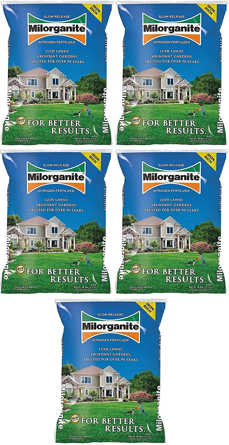 Milorganite 0636 Organic Nitrogen Fertilizer, 32-Pound, Pack of 5 - Curated Treasures Market
