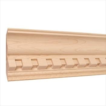 Hardware Resources DC2ALD: 5-1/2x22 x 1-1/4x22 Dentil Crown MOULDING - Alder