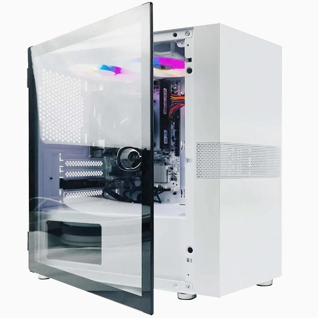 ICEWOLF X7 Gaming Desktop,AMD Ryzen 5 5600G 6 Core 3.9GHz 7nm Up to 4.4GHz,16GB DDR4 3200MHz Ram,Radeon Vega 7,1TB M.2 NVMe Ssd,500W PSU