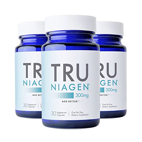 TRU NIAGEN Patented NAD Supplement for Anti Aging and Cell Regeneration, 300mg Niagen, 30 Servings | Supports Cellular Energy, Brain