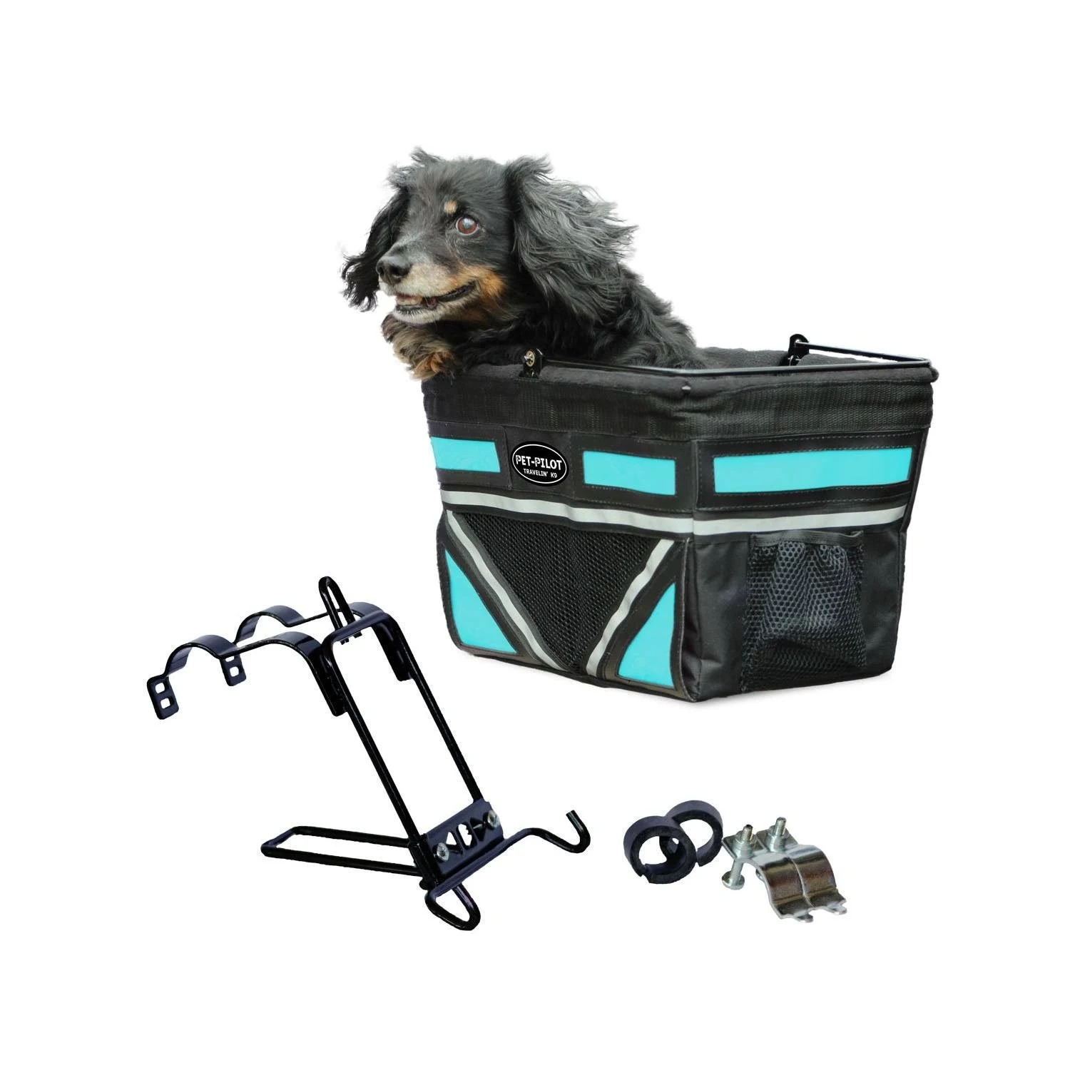 (Turquoise) - Travelin K9 Original Bike Pet Carrier