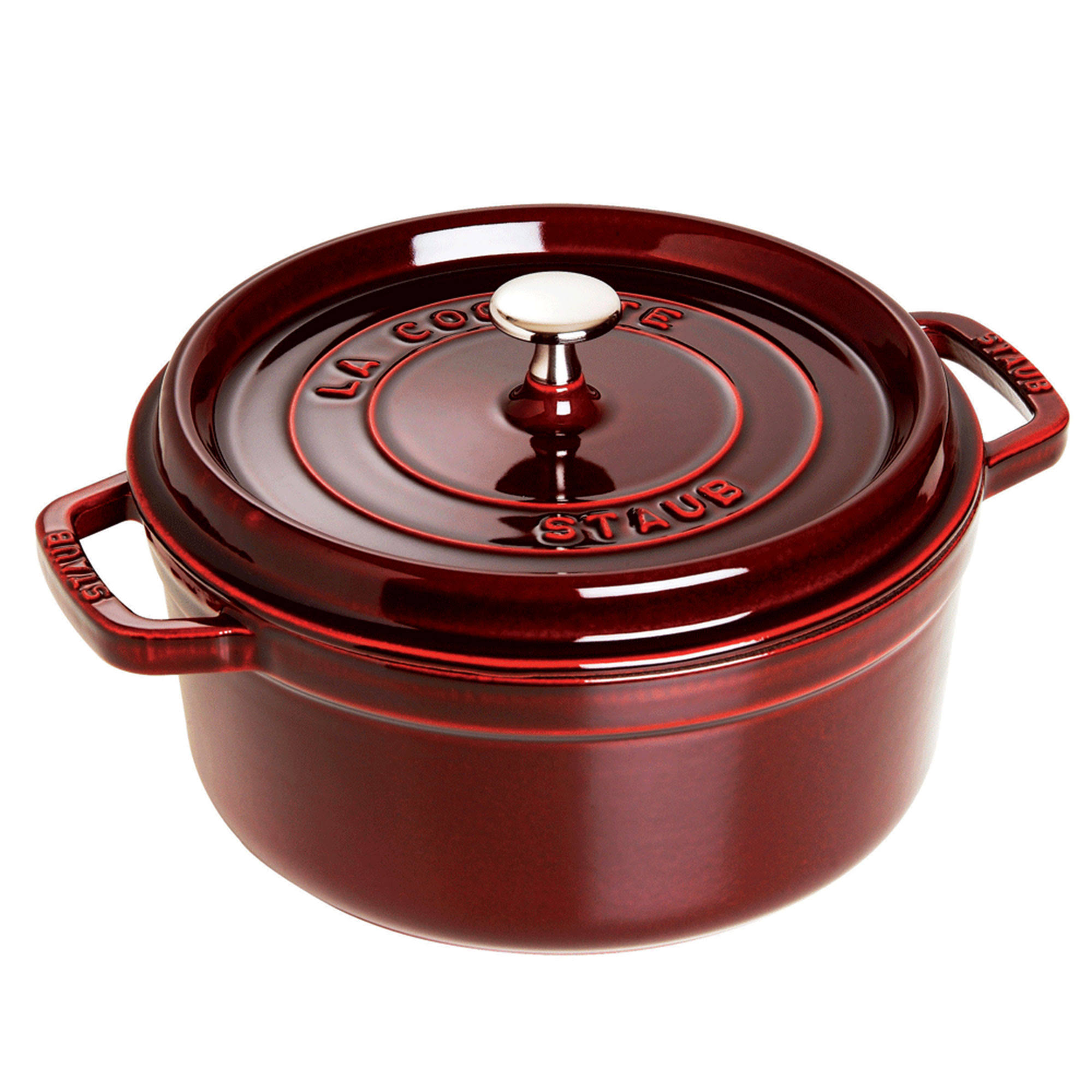 Staub Cast Iron 5.5-Qt. Round Cocotte - Grenadine