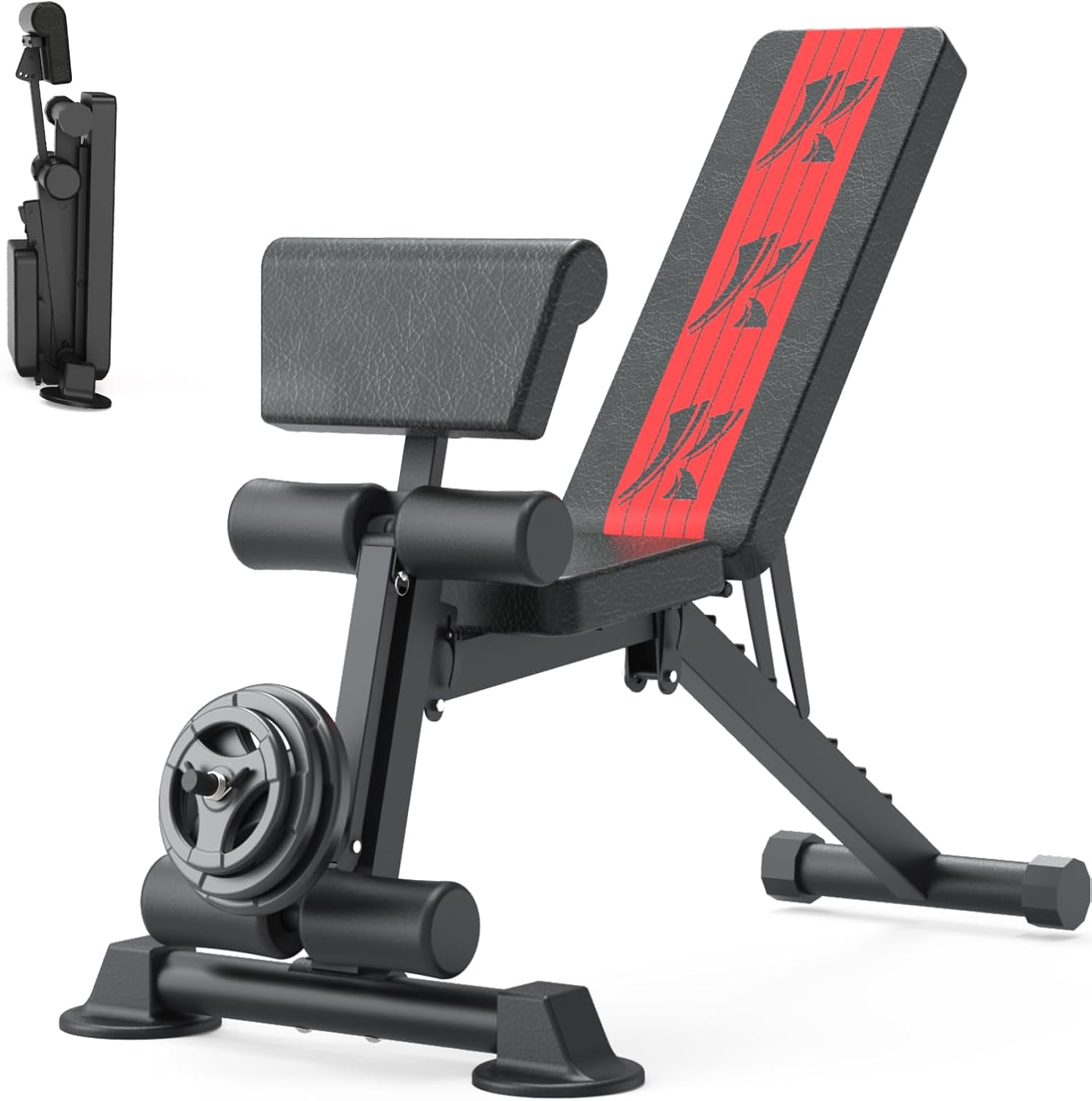 K KINGKANG Adjustable Weight Bench, Workout Bench Press for Home Gym, Exercise Sit Up Bench for Full Body Workout