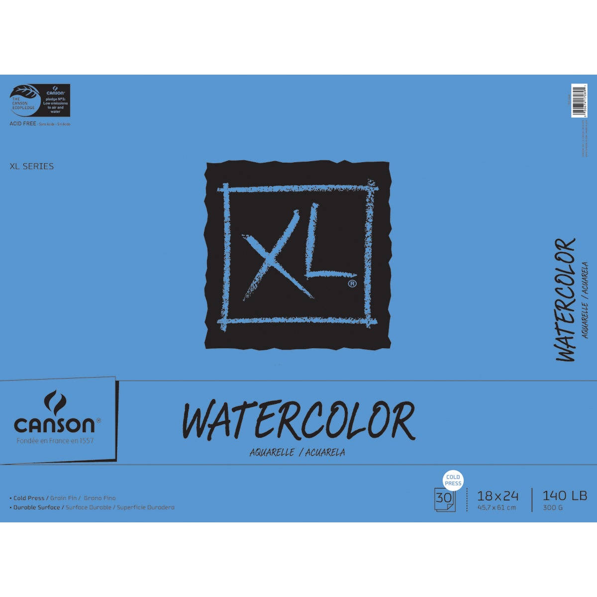 Canson XL Watercolor Paper Pad 18x24 30 Sheets