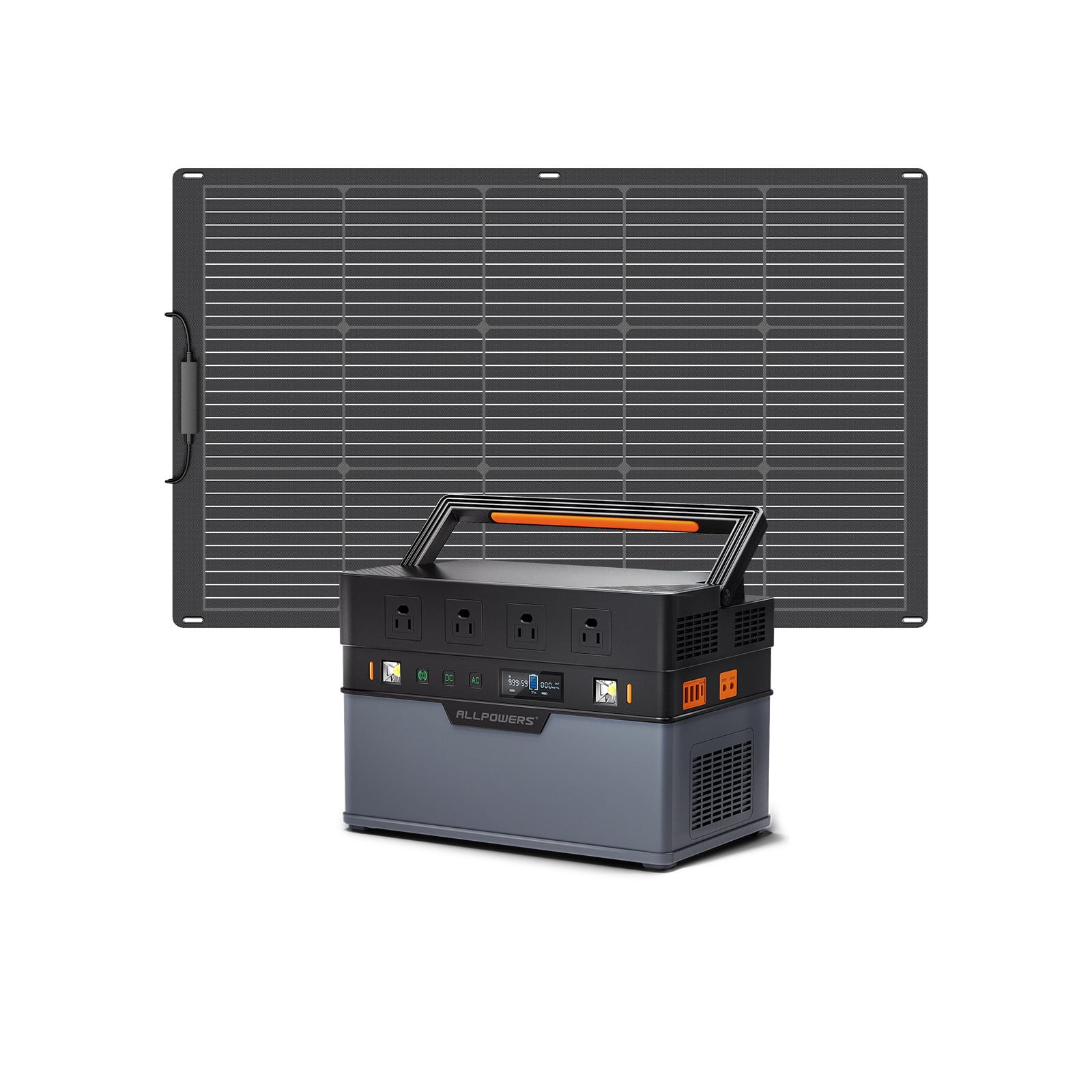 ALLPOWERS S1500 Portable Solar Generator Kit, 100W Monocrystalline Flexible Solar Panel with 1500 Watt 1092Wh Power Station