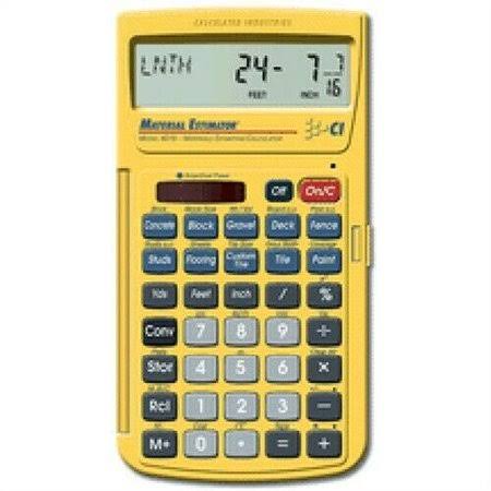 Materials Estimator Calculator,No 4019, Calculated Industries Inc