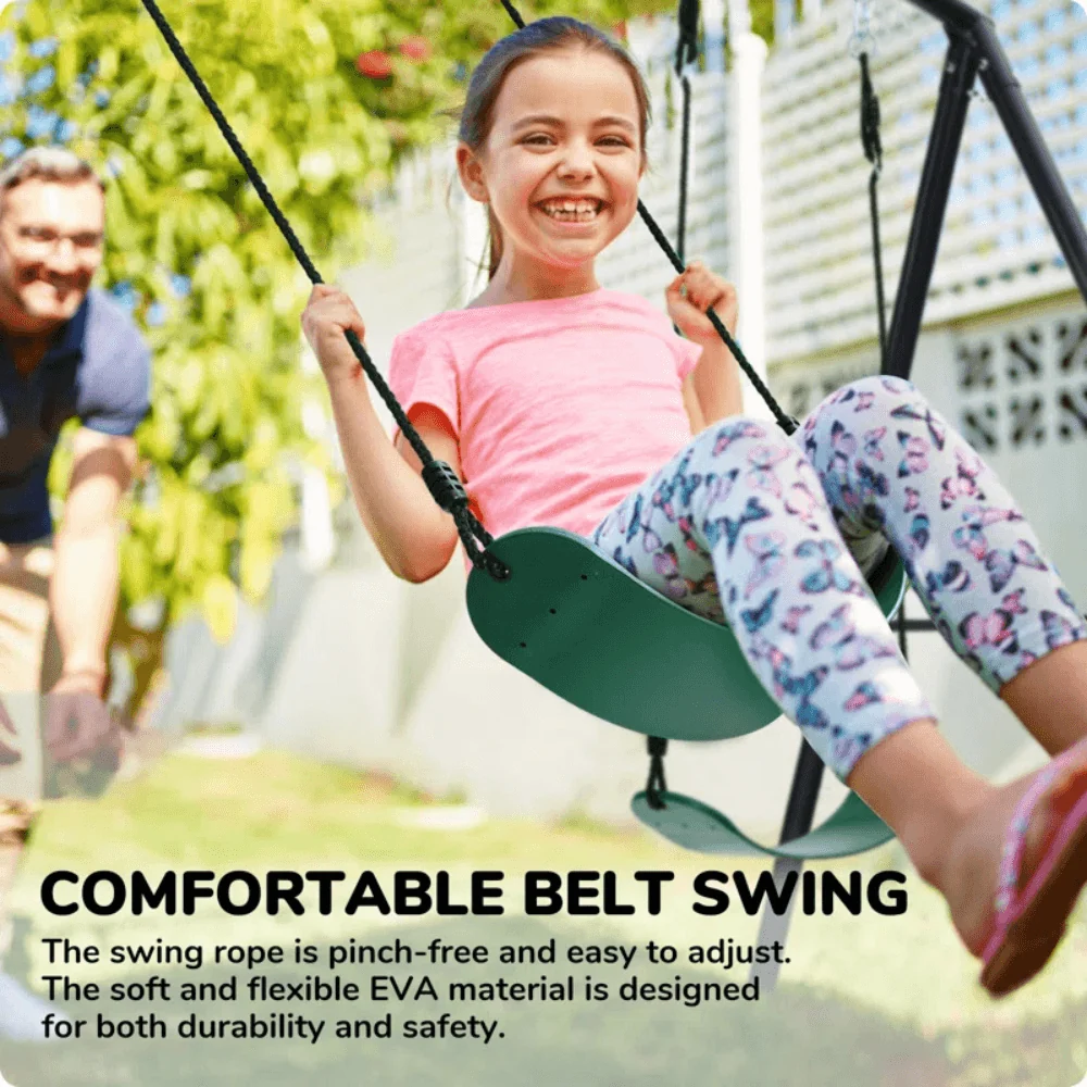 Klo Kick Metal Swing Set with 3 Swings - Play Equipment