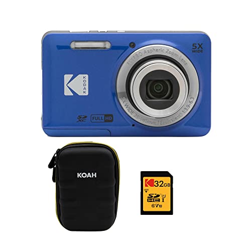 Kodak PIXPRO Friendly Zoom FZ55 Digital Camera (Black) Bundle with Case for Compact Cameras