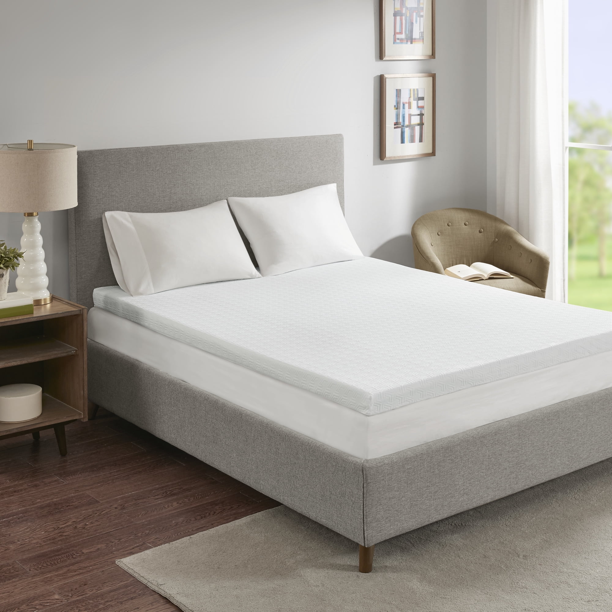 Comfort Classics 3" Gel Memory Foam with 3M Cover Mattress Topper, Full - Curated Treasures Market