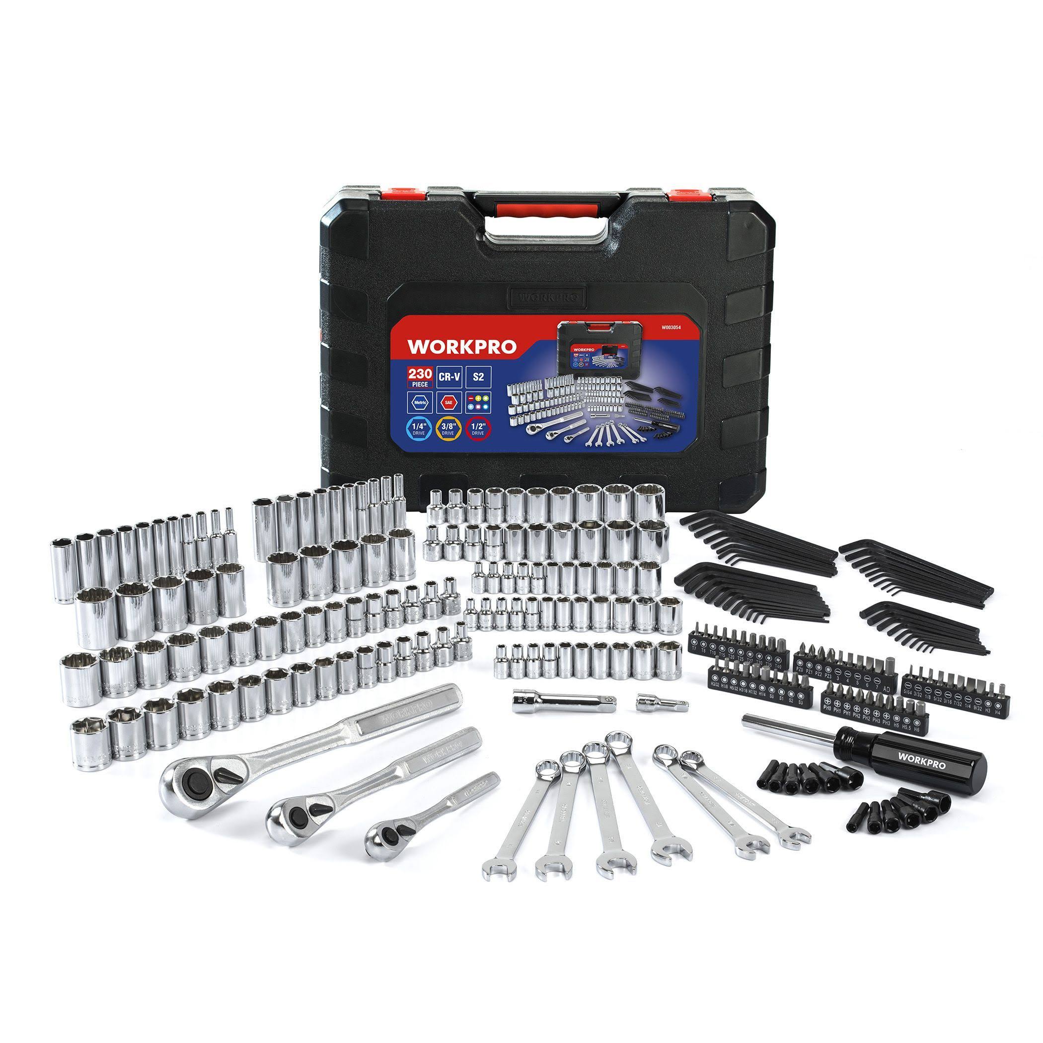WorkPro 230-Piece Mechanics Tool Kit