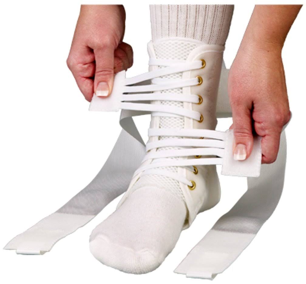 Med Spec ASO Ankle Stabilizer Orthosis Speed Lacer, White, Large