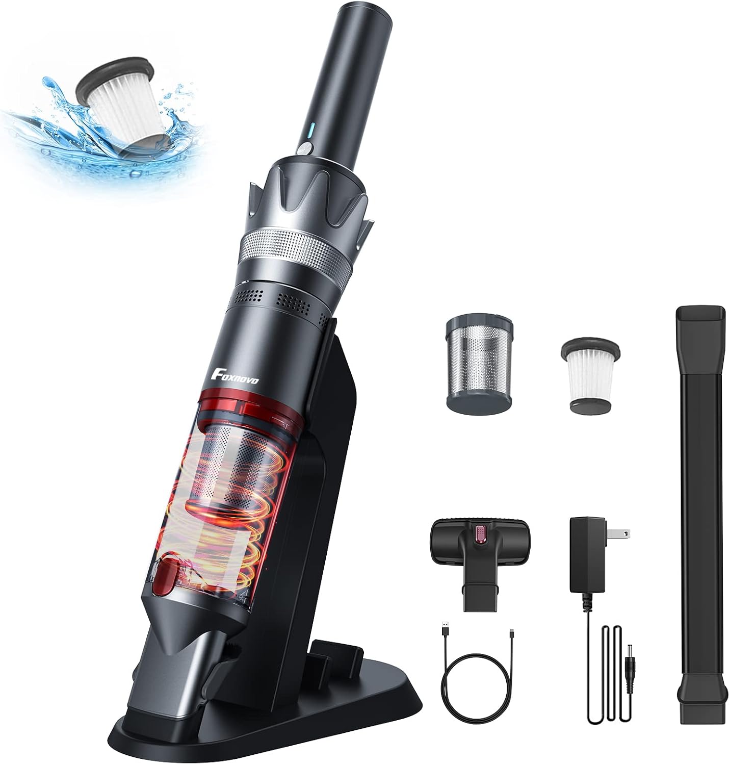 Cordless Portable Handheld Vacuum Cleaner: Mini Small Lightweight Powerful Dust Buster Vac Compact Hand Held Vacuuming Rechargeable for Home Car Pack