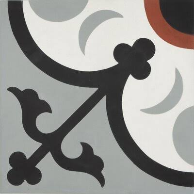 Nador Handmade 8x22 x 8x22 Cement Field Tile Moroccan Mosaic