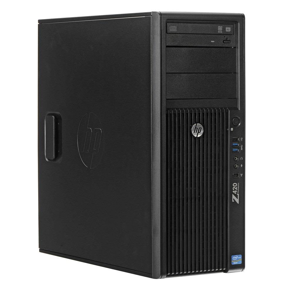 HP Z420 Workstation E5-1620 Quad Core 3.6GHz 64GB 500GB Dual DVI