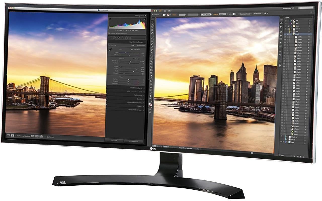 LG 34UC88-B 34-Inch 21:9 Curved UltraWide QHD IPS Monitor with USB Quick Charge