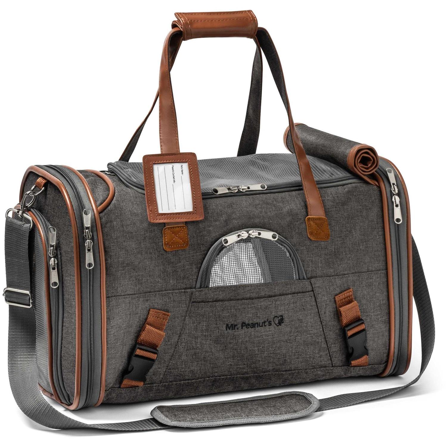 Mr. Peanut's Airline Approved Soft Sided Pet Carrier Low Profile Gold Series Tote - Pet Supplies online store