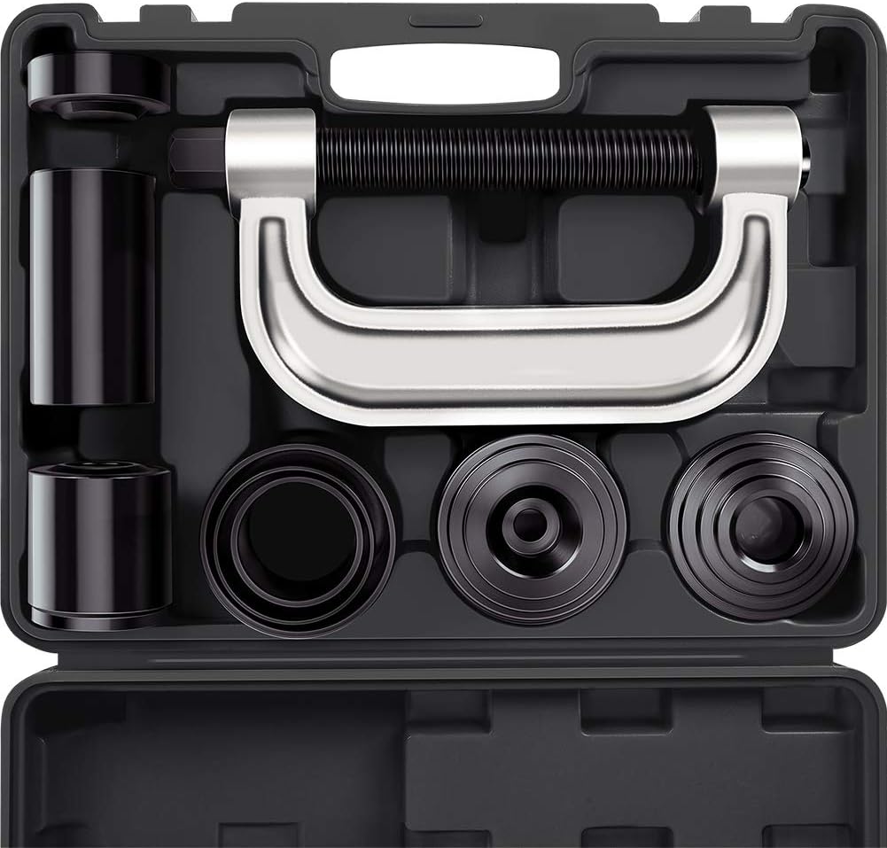 Heavy Duty Ball Joint Press & U Joint Removal Tool Kit with 4wd Adapters, for Most 2WD and 4WD Cars and Light Trucks (BK) Pack of 2