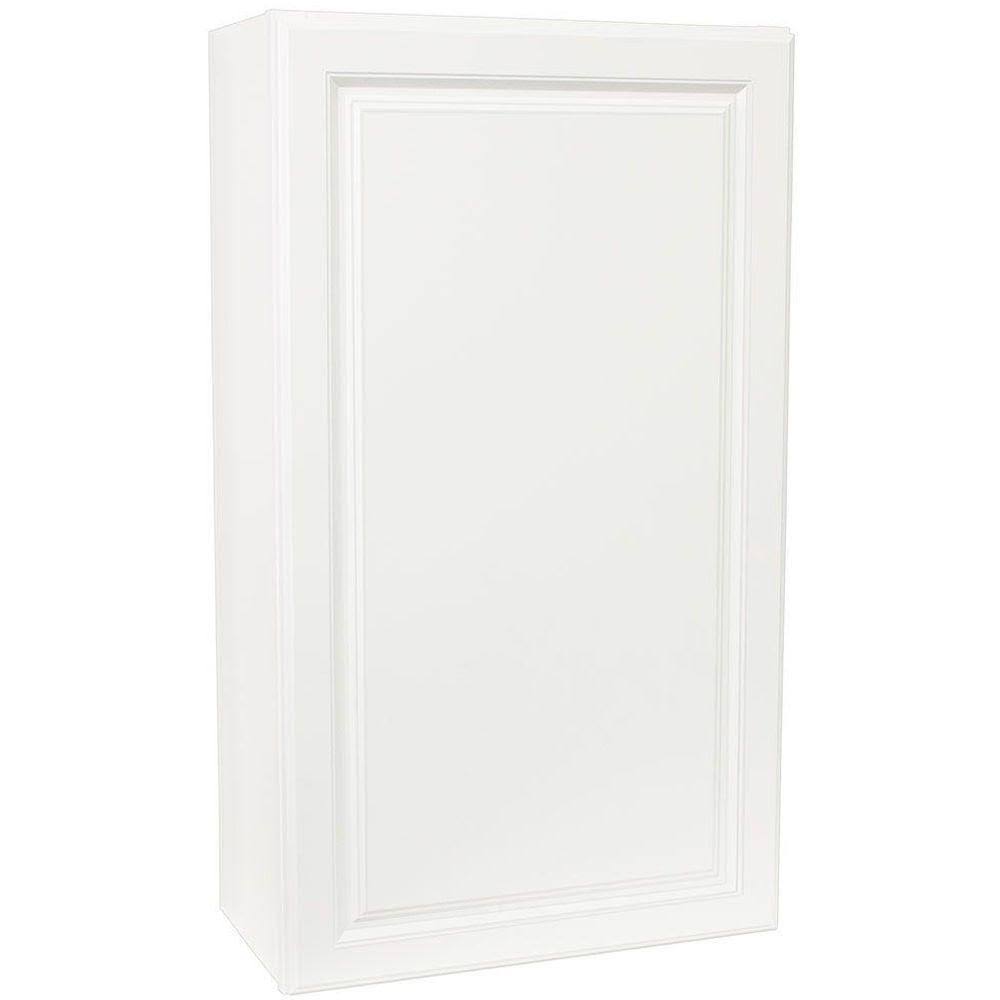 Hampton Bay Hampton Assembled 24x42x12 in. Wall Kitchen Cabinet in Satin White