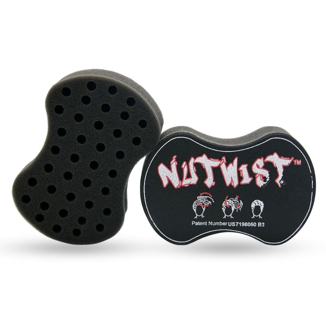NuTwist Dread Twist Hair Sponge for Curls Black Men, Coils, and Twists