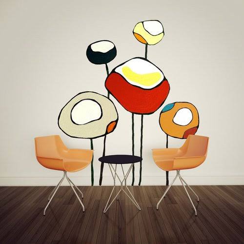GreenBox Art Poppies Wall Decal