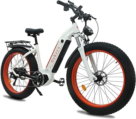 Dakeya Da08 Electric Bike for AdultsTerrains,1000W Brushless Motor EBike,48V 15AH Removable Battery,UP to 50 Miles,26" x 4.0 Fat Tire,7-Speed Gear