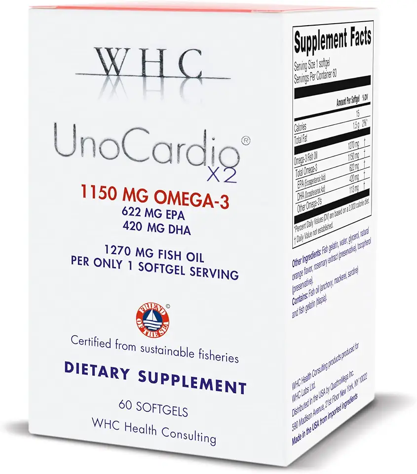 Sponsored Ad - WHC, UnoCardio X2 Fish Oil, Triglyceride Omega-3 Fatty acids