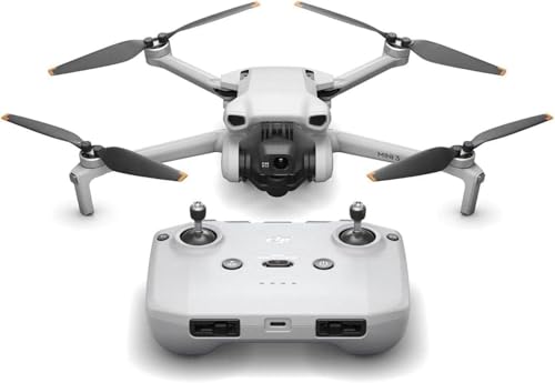 DJI Mini 3 (DJI RC), Lightweight 3x Mechanical Gimbal Drones with Camera for Adults 4K, 38-min Flight Time, up to 32800ft (10km) Video Transmission