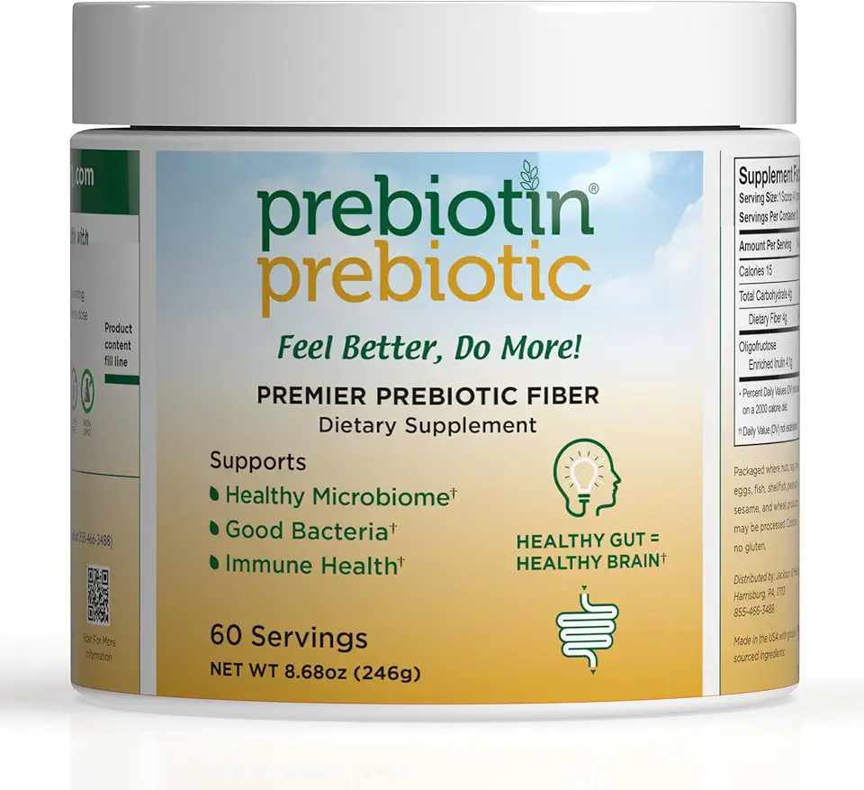 Prebiotin Prebiotic Fiber Supplement Powder – 8.68 oz – Supports Digestive Health & Weight Management – High Fiber, Boosts Probiotics