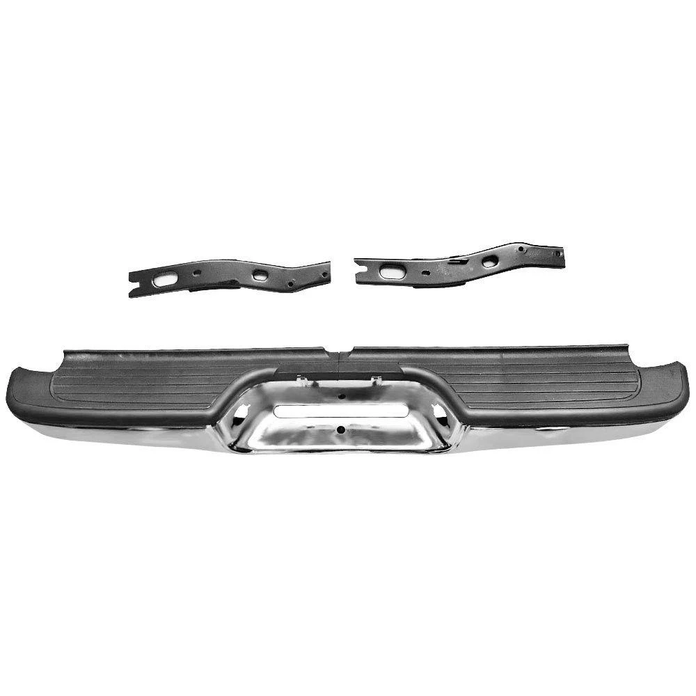 Fits 95-04 Toyota Tacoma Rear Step Bumper - Steel, Silver - Avayadevconnect