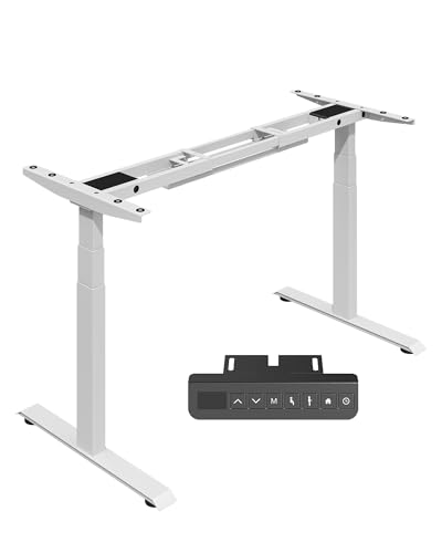 Redlife Dual Motor Standing Desk Frame, Electric Adjustable Standing for Table Top, 330 lbs Weight Capacity, Tabletop Lift Range 24''-50''