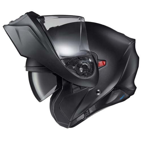 ScorpionEXO GT930 Transformer Modular Motorcycle Helmet Integrated EXO-COM Bluetooth Communication System DOT ECE Approved Solid (Matte Black - LG)