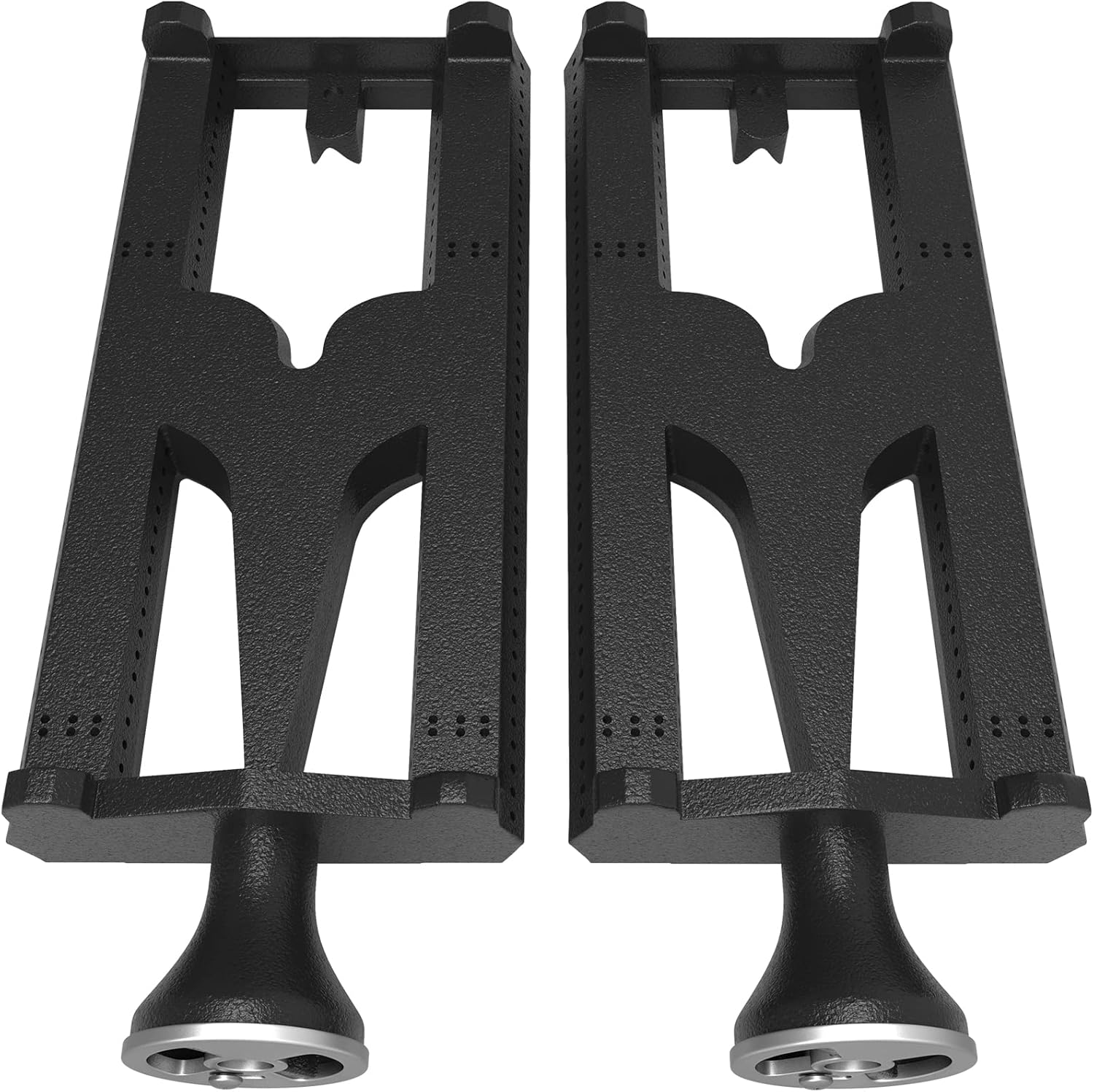 VEVOR Grill Burners, Cast Iron BBQ Burners Replacement, 2 Packs Grill Burner Replacement