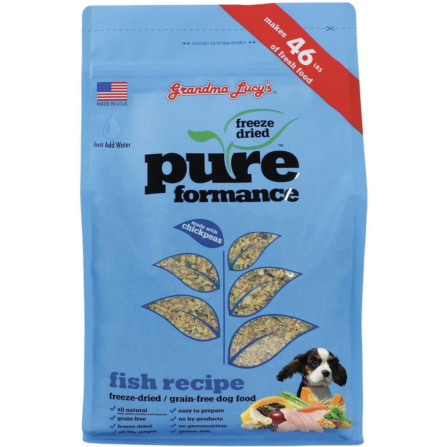 Grandma Lucy&amp;s Pureformance Grain-Free Fish Freeze Dried Dog Food - Pet Supplies online store