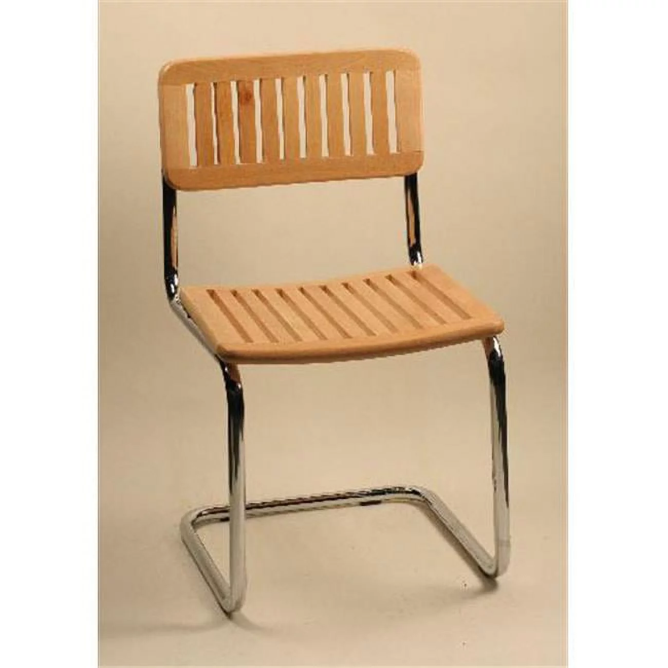 Alston Quality  Slat Wood Breuer Chair Chrome Frame