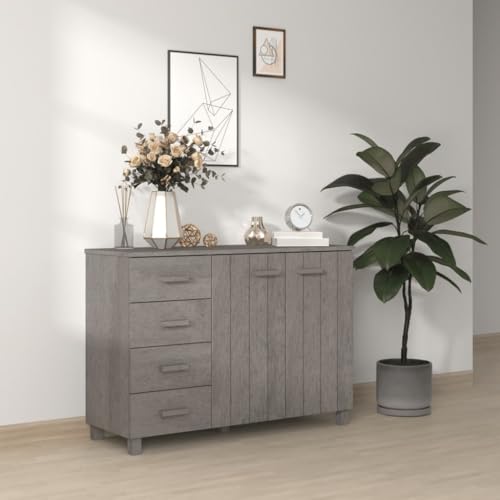 Buffets & Sideboards Sideboard Light Gray 44.5"x15.7"x31.5" Solid Wood Pine,Rewritten:Important:Assembly is required for this sideboard. For safety