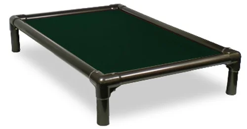 Kuranda Orthopedic Chewproof Elevated Dog Bed - Indoor - Walnut PVC Frame - Ballistic Nylon Fabric