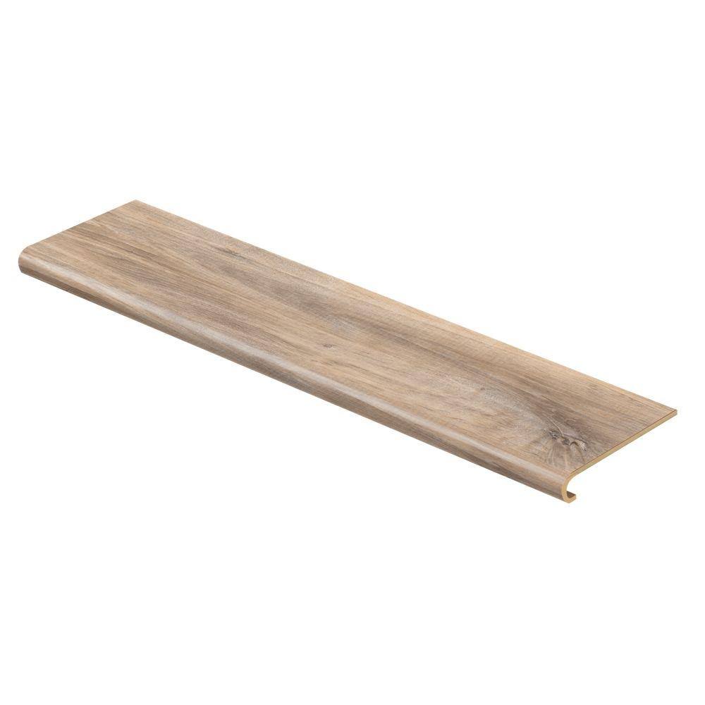 Cap A Tread Easy Oak 47 in. Length x 12-1/8 in. Deep x 1-11/16 in. Height Vinyl to Cover Stairs 1 in. Thick, Golden Oak White