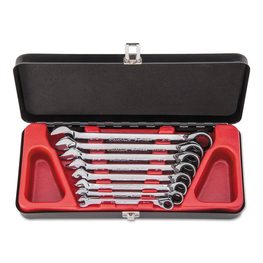 Blackhawk 7 Piece Jumbo Reversible Gear Ratcheting Wrench Sets BW-1401 - Megean