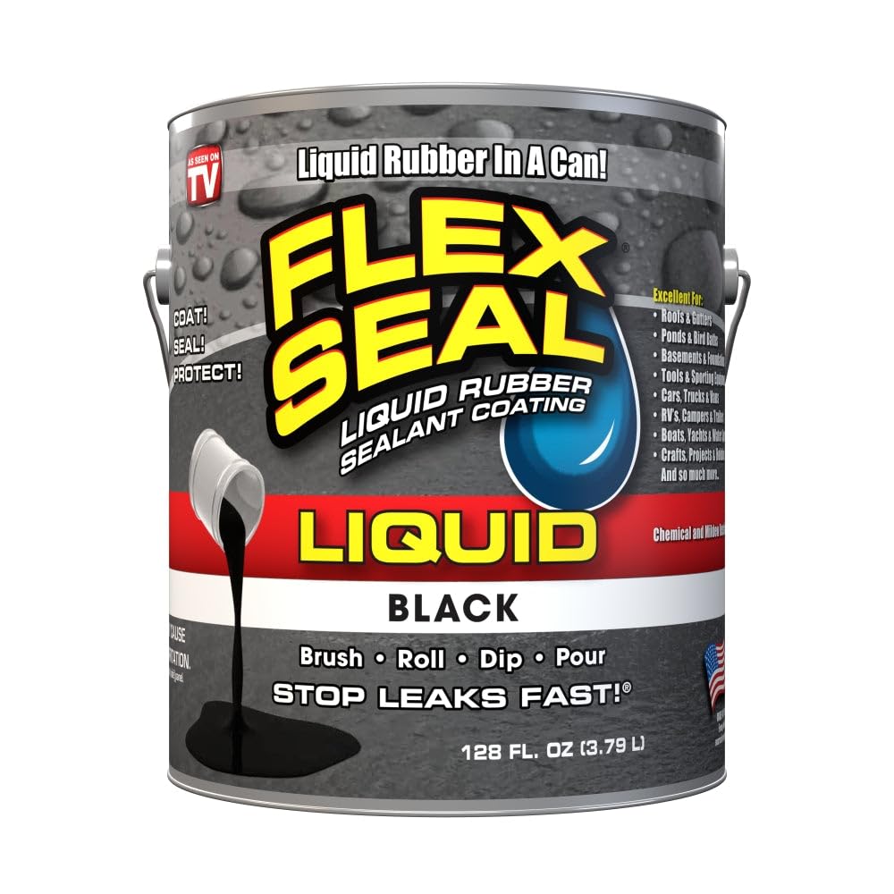 Flex Seal Liquid, Liquid Rubber Coating Sealant, Waterproof, Flexible, Breathable, and UV Resistant, Roof Repair, Basements, RV, Campers, Trailers