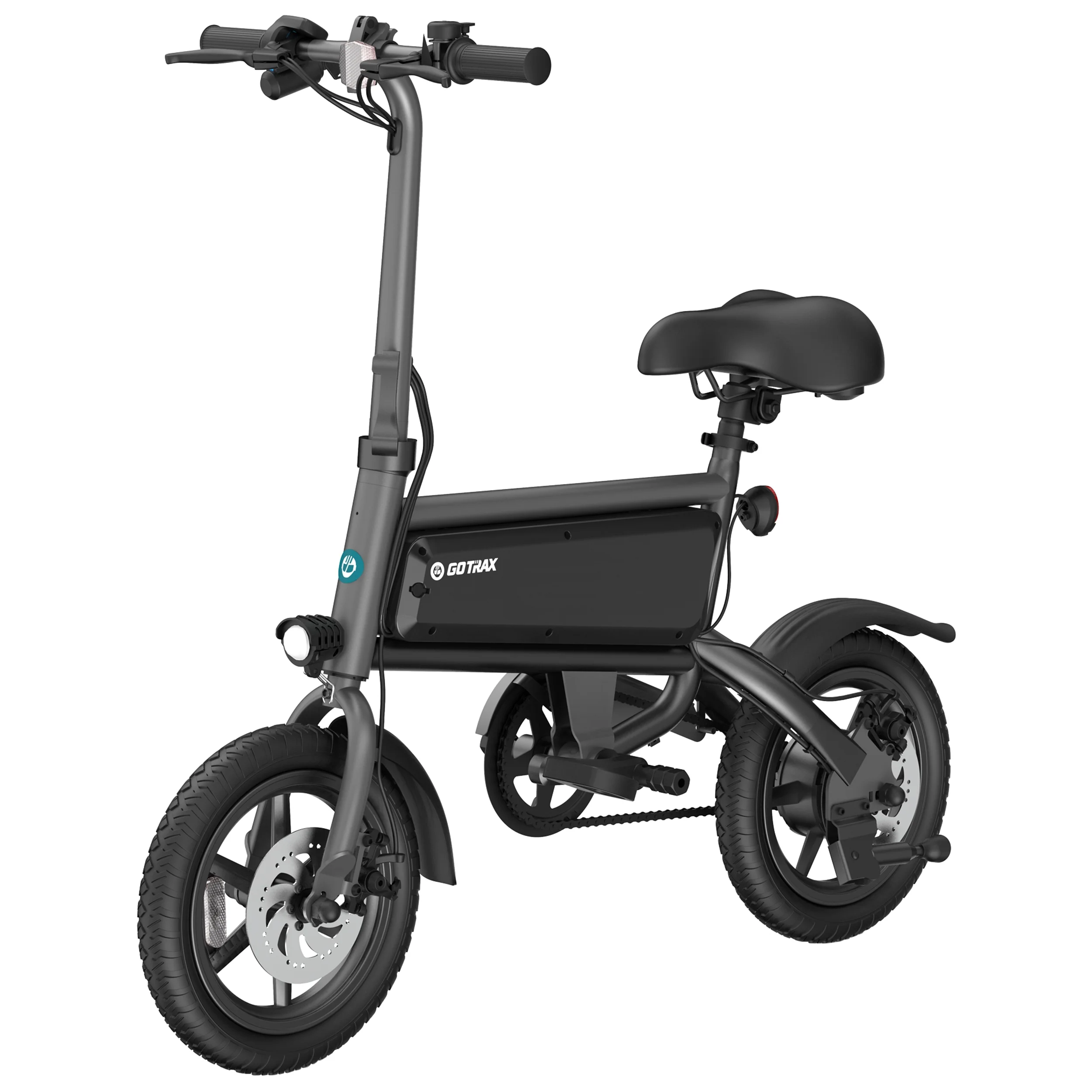 GOTRAX S2 14 Folding Electric Bike for Adults and Teens, 250W 15.5Mph, 15Miles LED Display Mini E-Bike for Commuting