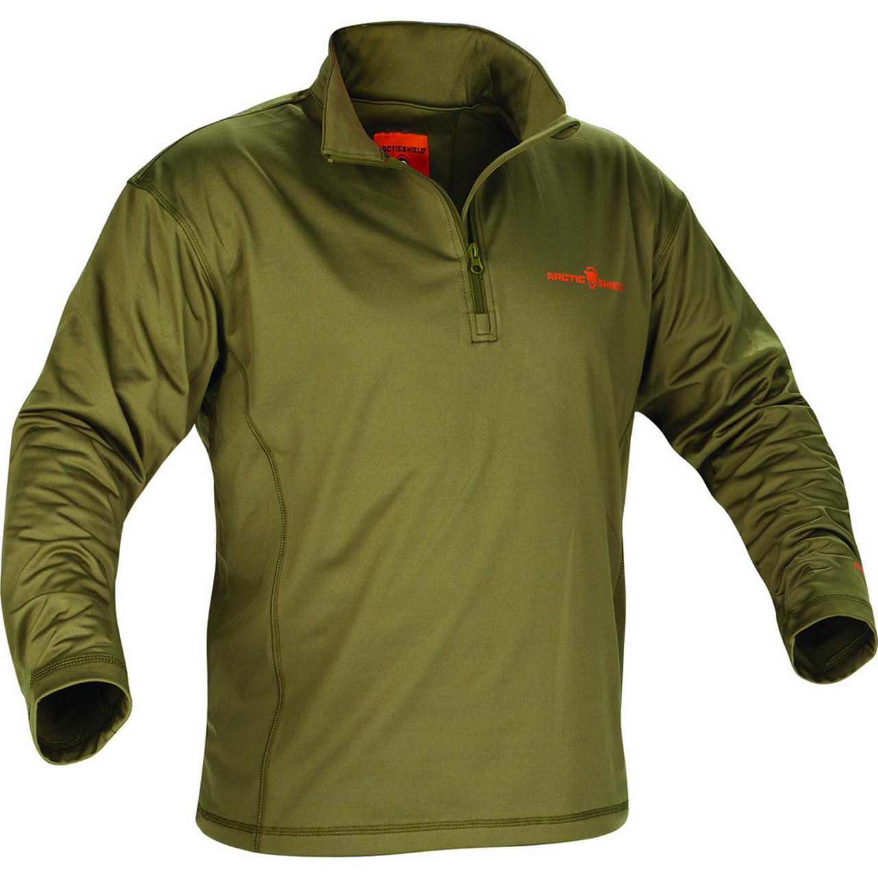 ArcticShield Men's Midweight Base Layer Hunting Top  Green Winter Moss, Medium