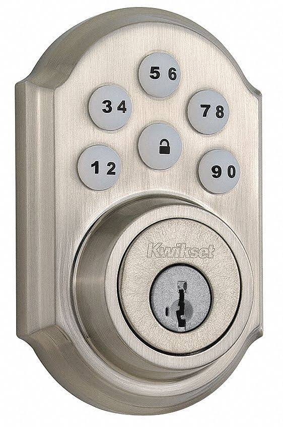 Kwikset Electronic Deadbolt Lock,6 Button 909 15 SMT CP