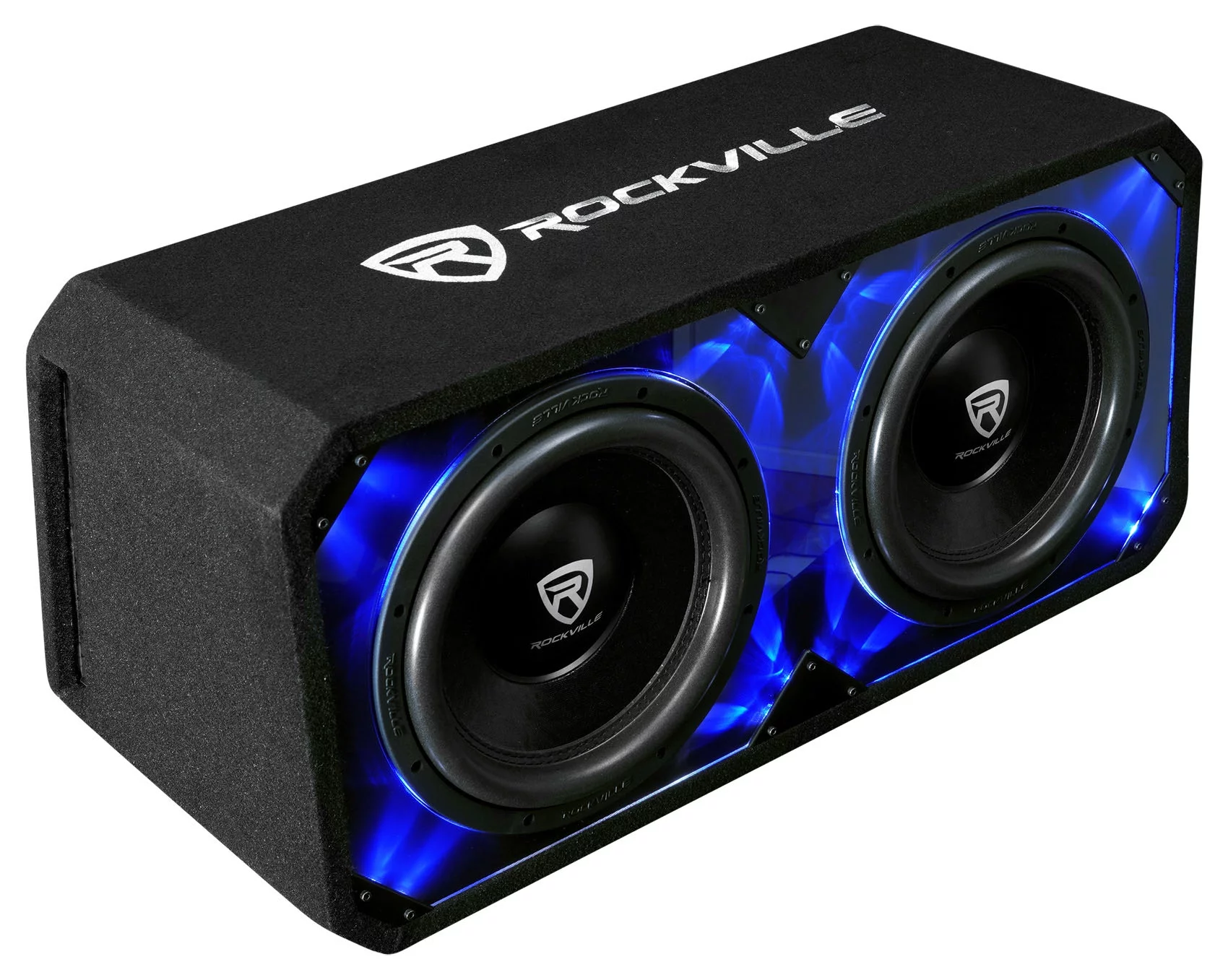 Rockville DV12K6D2 Dual 12" 4800w Car Audio Subwoofers Plexi Sub Enclosure Box - Curated Treasures Market