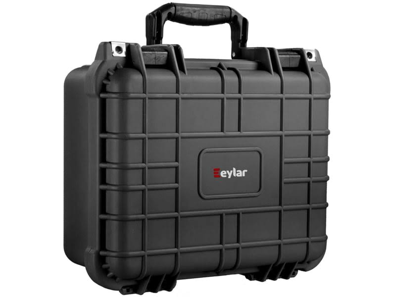 Eylar Compact 13.37in Protective Gear Case Water and Shock Resistant w/ Foam Black SA00001