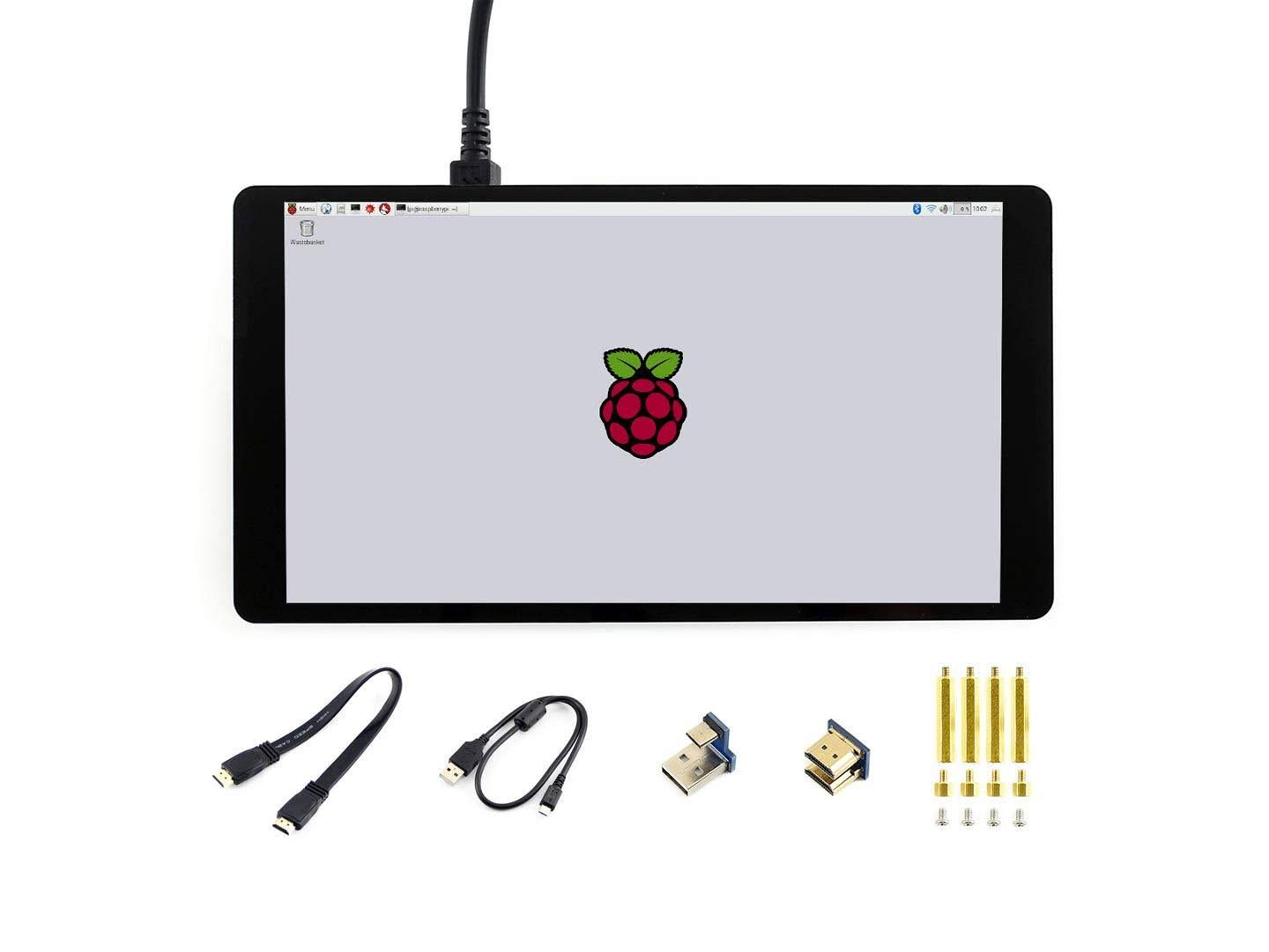 Waveshare 5.5inch HDMI AMOLED 1920x1080 Resolution Monitor AMOLED Capacitive Touch Screen with Toughened Glass Cover Supports MU