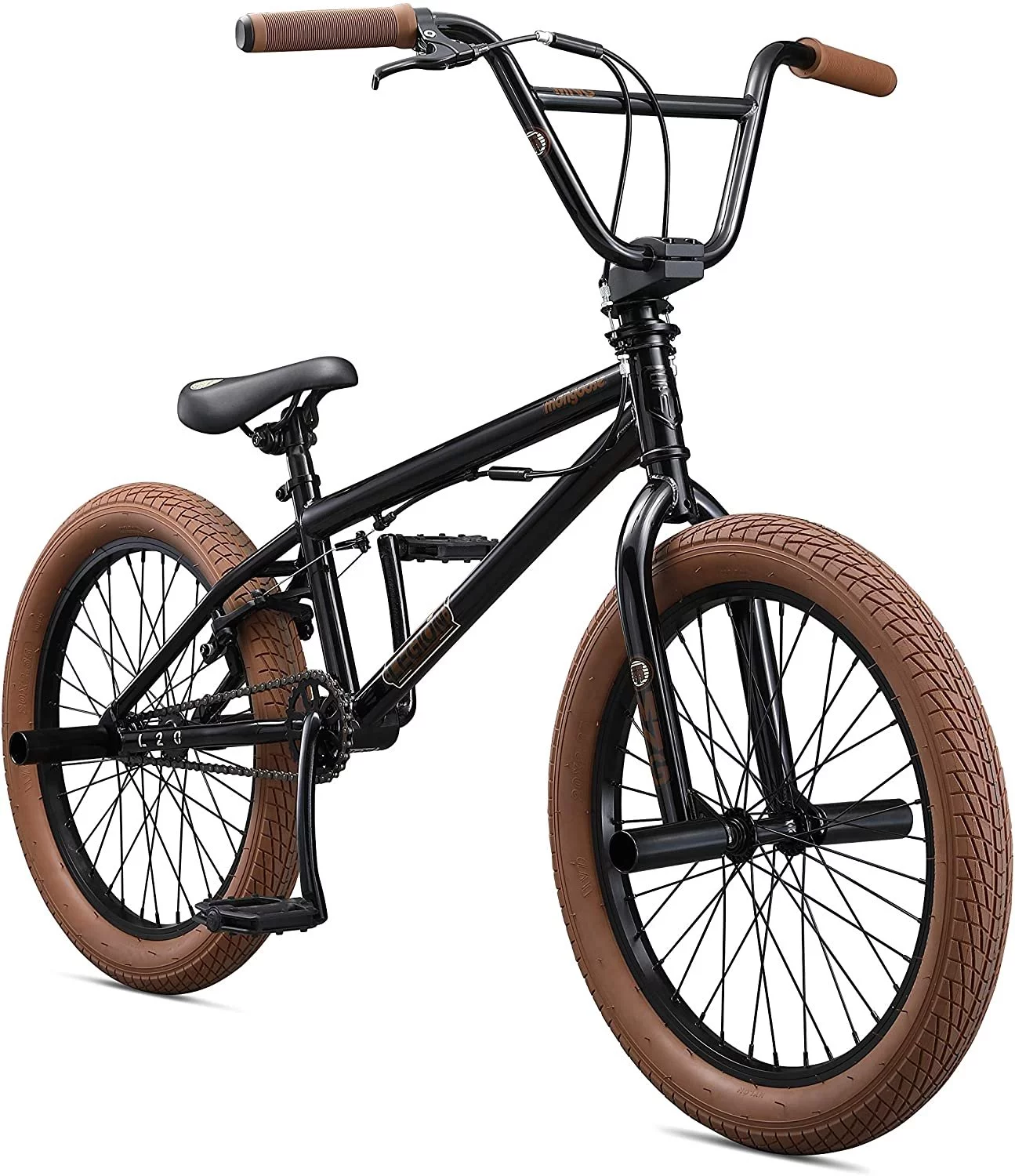 Mongoose Legion L20 Freestyle BMX Bike Line for Beginner-Level to Advanced Riders, Steel Frame, 20-Inch Wheels, Black - Radiant Selections