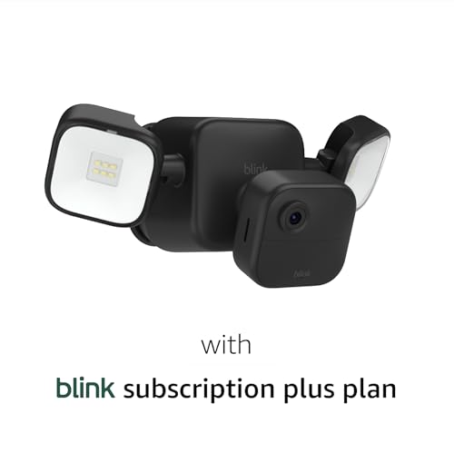 Blink Outdoor 4 Floodlight Camera (newest model), Wire-free smart security camera, 700 lumens, two-year battery life, HD live view
