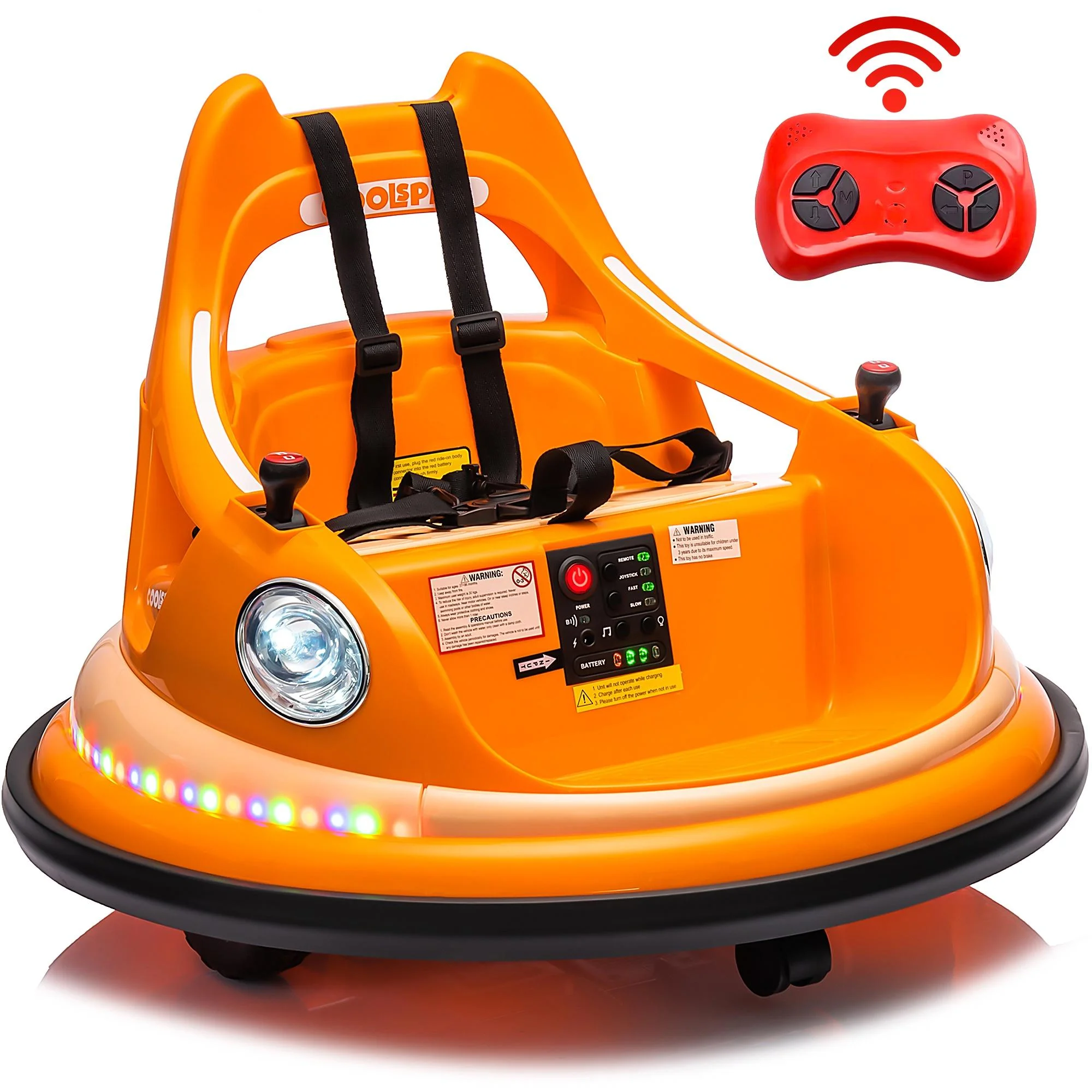 iRerts 12V Bumper Cars for Kids, Bumper Car Ride on with Remote Control, Battery Powered Kids Ride on Toys for 2-5 Year Old Boys Girls